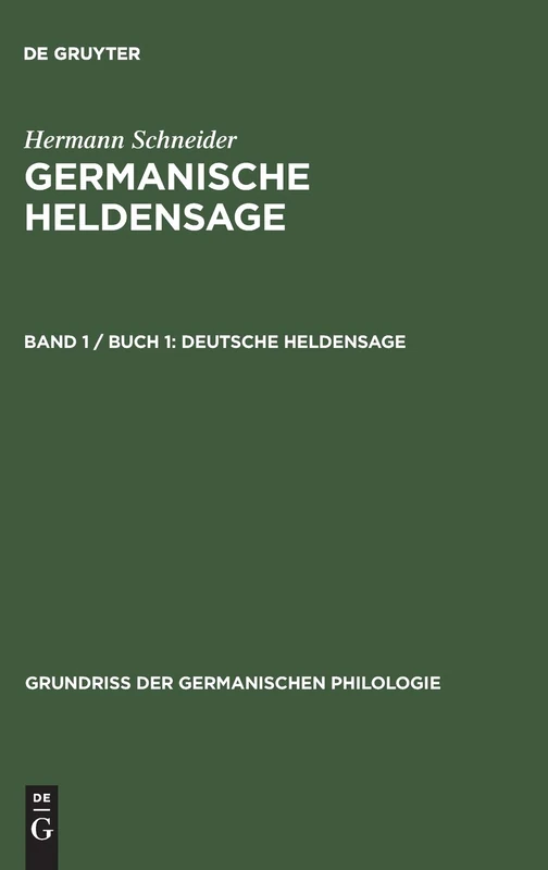 De Gruyter Deutsche Heldensage: 10 (Germanic Philology)