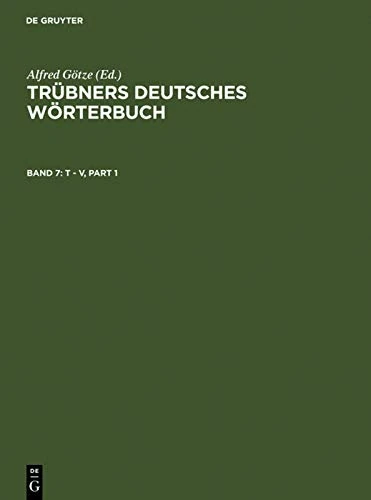 De Gruyter T - V German Language Study and Reference Book