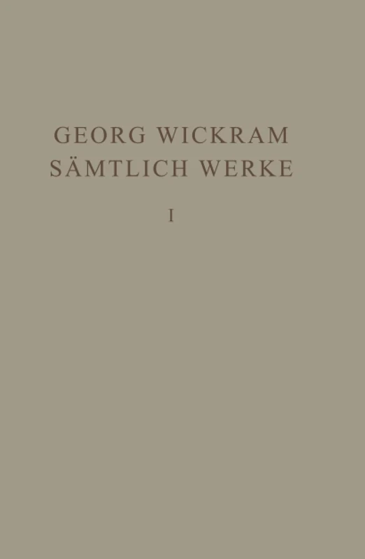 De Gruyter - Saemtliche Werke, Band 1 (German Literature)