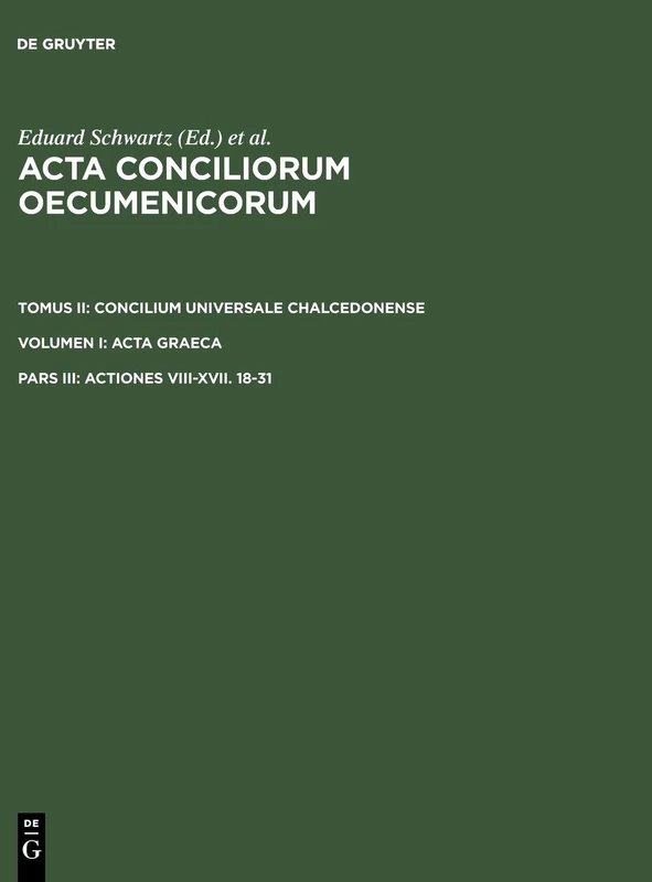 Actiones VIII-XVII. 18-31