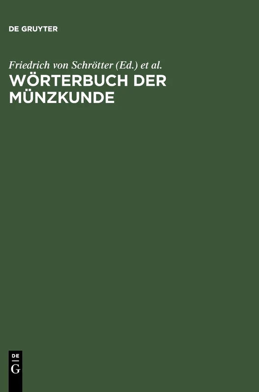 Wörterbuch Der Münzkunde