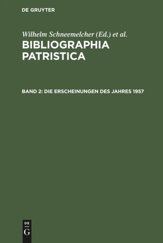 Die Erscheinungen des Jahres 1957