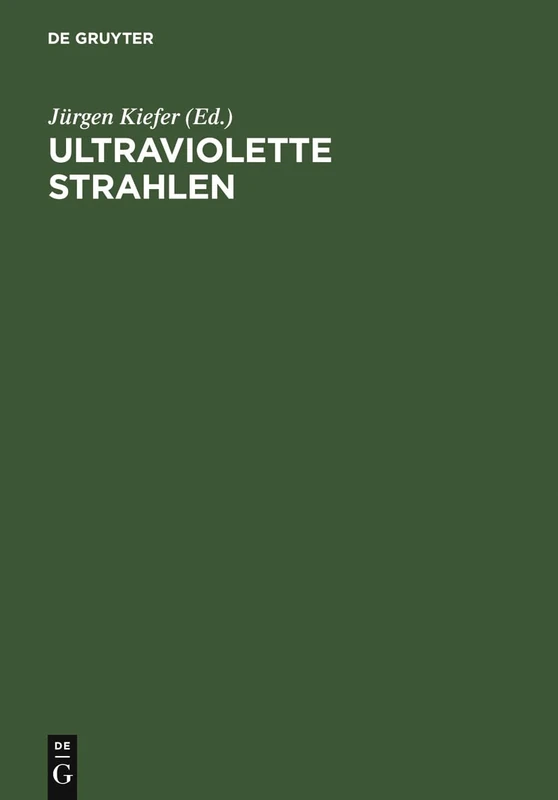 De Gruyter Ultraviolette Strahlen - Reference Directory