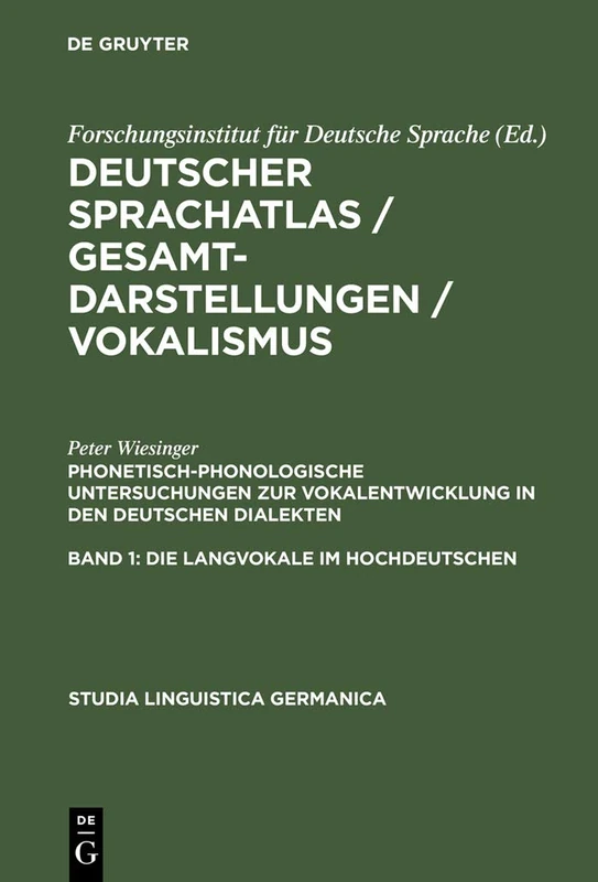 De Gruyter Phonetisch-Phonologische Untersuchungen Vol 2
