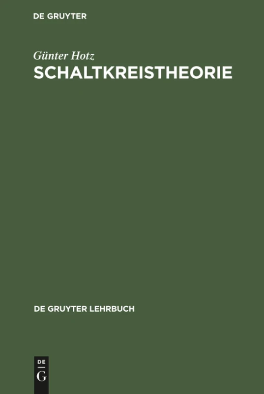 Schaltkreistheorie (de Gruyter Lehrbuch)