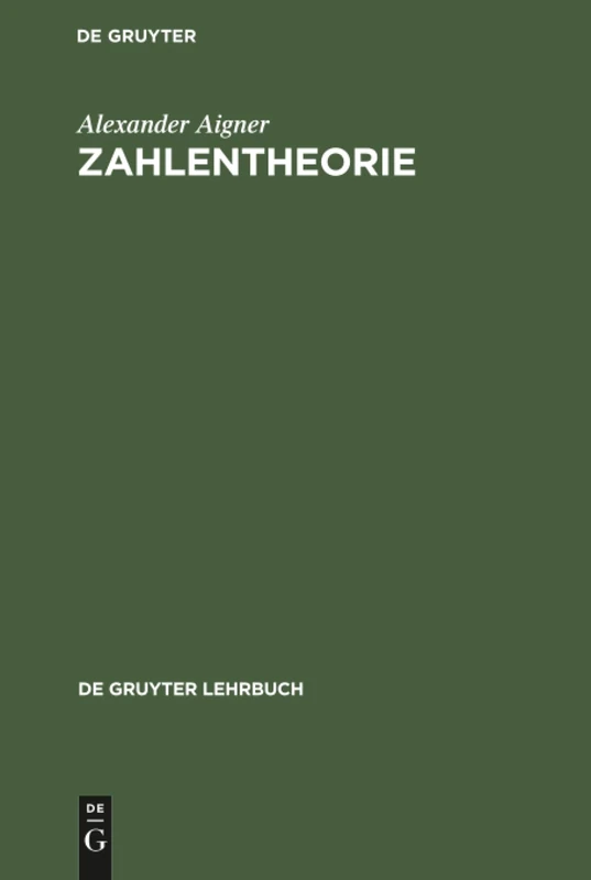 Zahlentheorie (de Gruyter Lehrbuch)