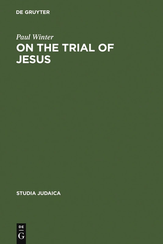 On the Trial of Jesus (Studia Judaica, Walter De Gruyter & Co., Bd. 1.) - Image 1