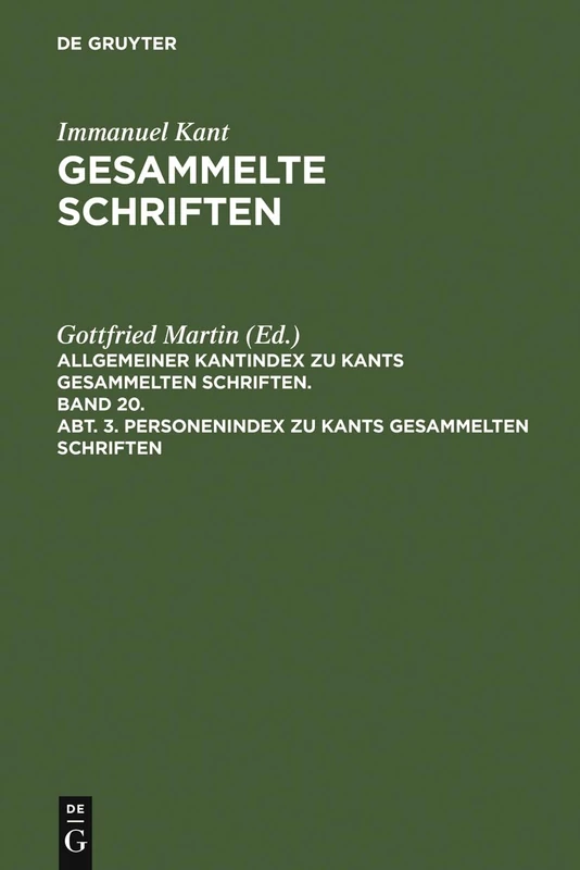 Personenindex zu Kants gesammelten Schriften