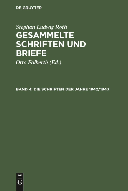 Die Schriften der Jahre 1842/1843