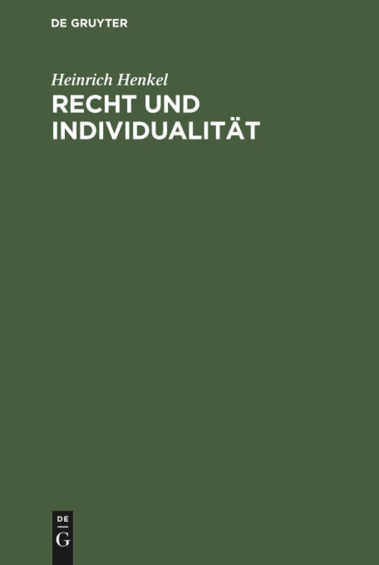 Recht und Individualität