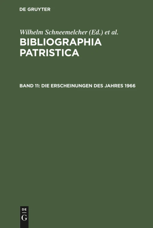Die Erscheinungen des Jahres 1966: 11