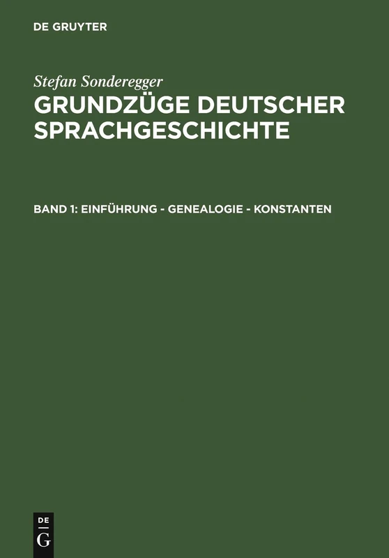 Einführung - Genealogie - Konstanten: Diachronie des Sprachsystems. Einführung, Genealogie, Konstanten - Image 1