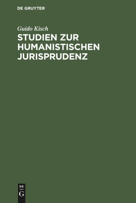 Studien zur humanistischen Jurisprudenz