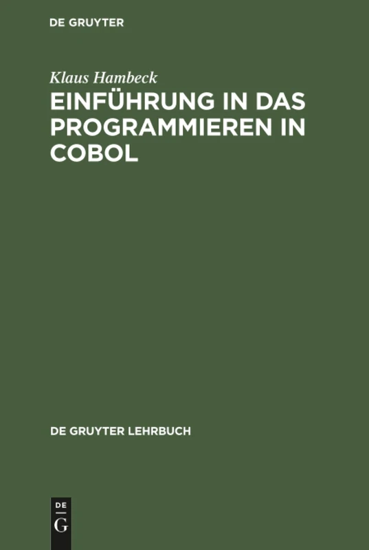 Einführung in das Programmieren in COBOL (de Gruyter Lehrbuch) - Image 1