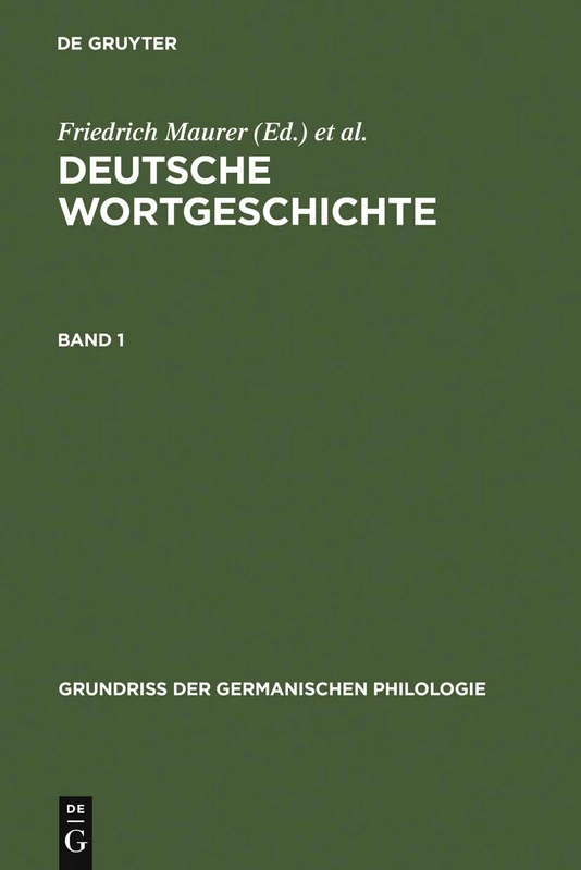 Maurer, Friedrich; Maurer, Friedrich; Maurer, Friedrich; Stroh, Friedrich; Stroh, Friedrich; Stroh, Friedrich; Rupp, Heinz; Rupp, Heinz; Rupp, Heinz: ... 1: 17 (Grundriß Der Germanischen Philologie)