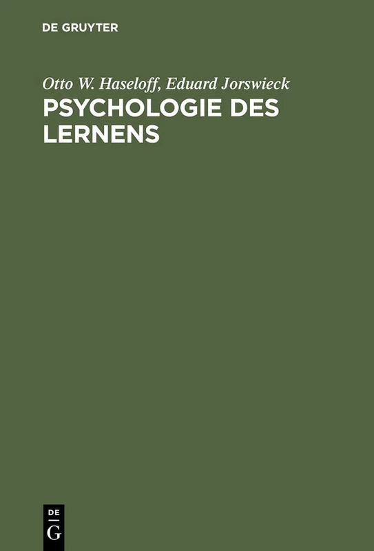 Psychologie des Lernens: Methoden, Ergebnisse, Anwendungen - Image 1