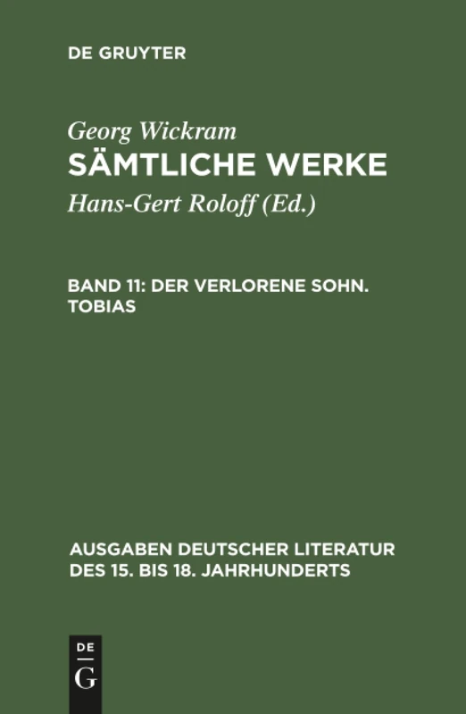 De Gruyter - Saemtliche Werke, Band 11, Der verlorene Sohn - Image 1