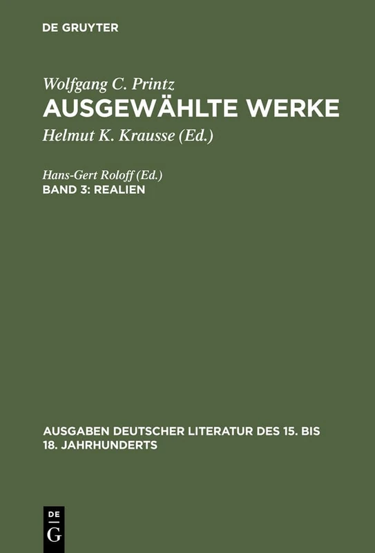 Realien: 144 (Ausgaben Deutscher Literatur Des 15. Bis 18. Jahrhunderts)