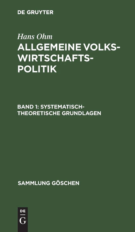 Systematisch-theoretische Grundlagen: 4195 (Sammlung Göschen)