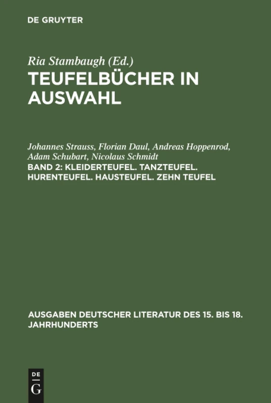 De Gruyter Teufelbucher in Auswahl, Band 2 - German Literature