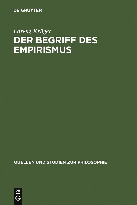De Gruyter - Der Begriff des Empirismus: John Locke Studies - Image 1