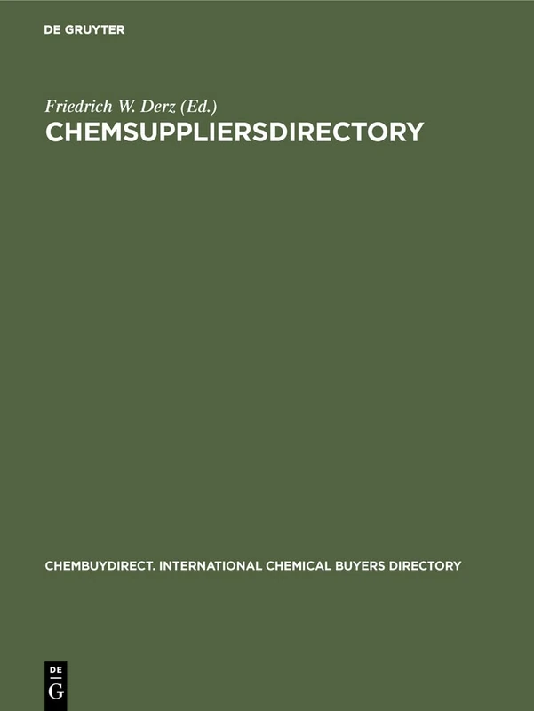 ChemSUPPLIERSdirectory (ChemBUYdirect. International Chemical Buyers Directory)