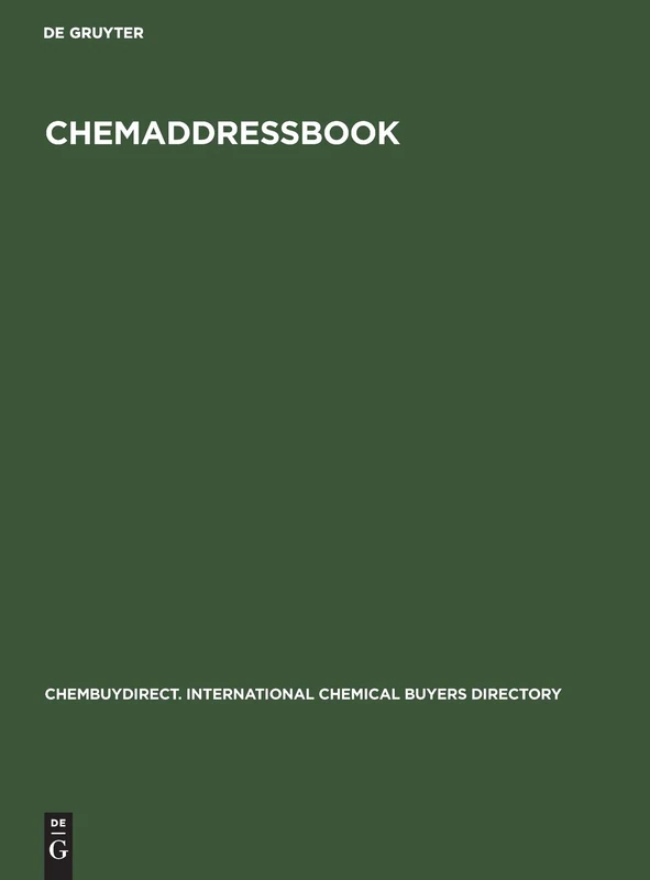 ChemADDRESSbook: 3 (ChemBUYdirect. International Chemical Buyers Directory, 3)