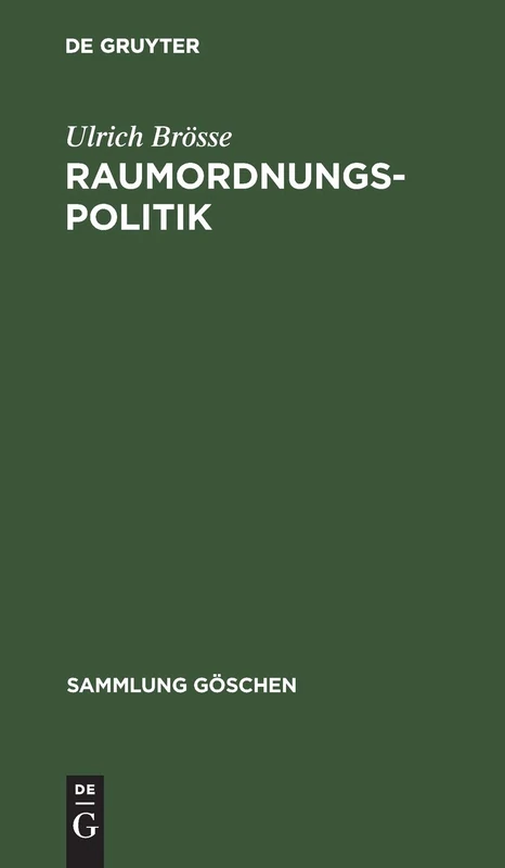Raumordnungspolitik: 9006 (Sammlung Göschen)