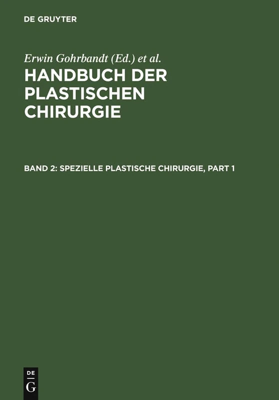 De Gruyter Spezielle Plastische Chirurgie - Medical Book