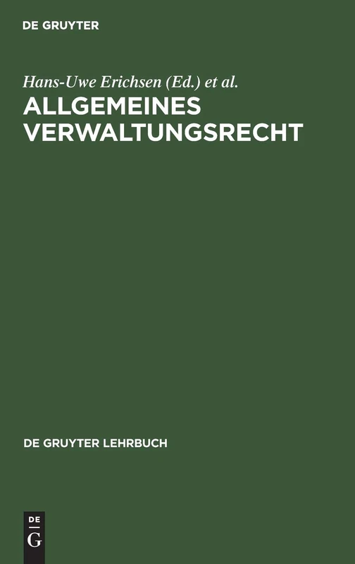Allgemeines Verwaltungsrecht (de Gruyter Lehrbuch)