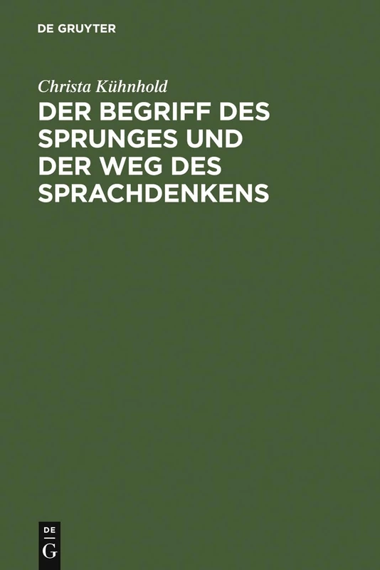 Der Begriff des Sprunges und der Weg des Sprachdenkens: Eine Einführung in Kierkegaard