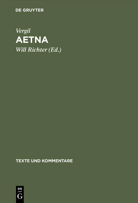 Aetna: 1 (Texte und Kommentare, 1) - Image 1