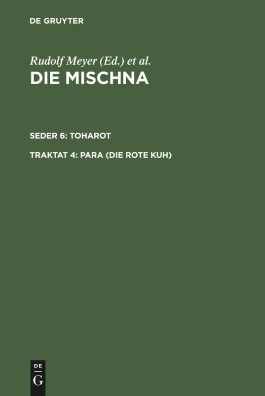 Die Mischna, Traktat 4, Para (Die rote Kuh) - Image 1