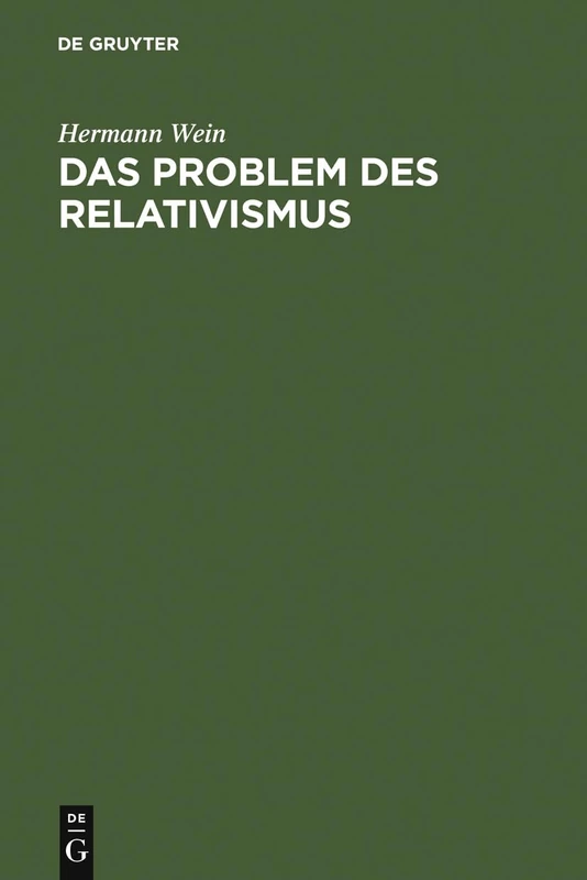 Das Problem des Relativismus: Philosophie Im Übergang Zur Anthropologie