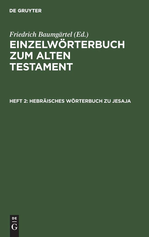 Hebräisches Wörterbuch Zu Jesaja