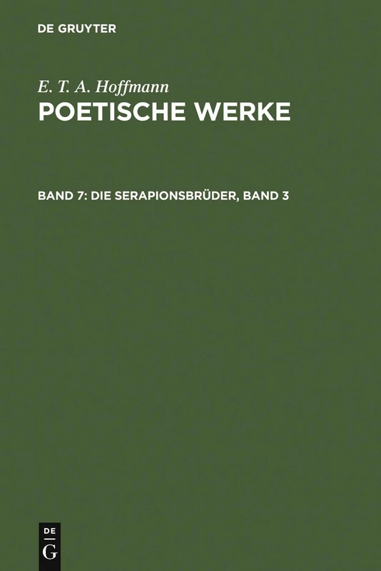 Die Serapionsbrüder, Band 3 (German Edition)