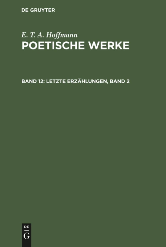 Letzte Erzählungen, Band 2