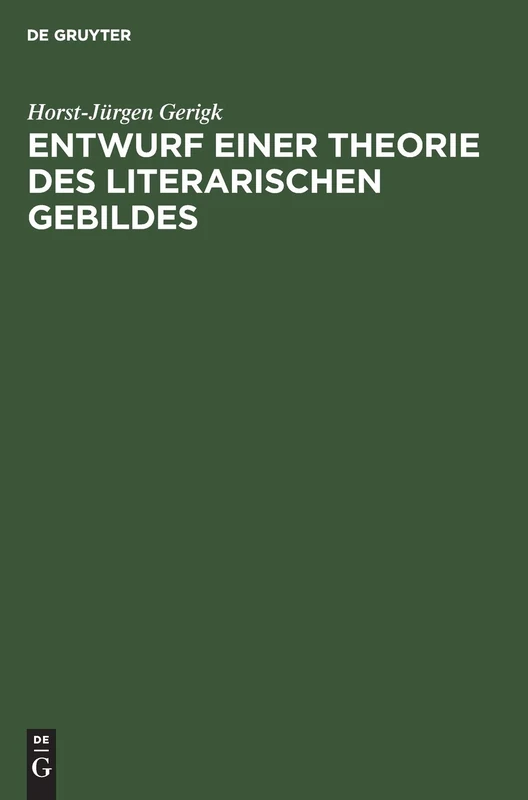 Entwurf einer Theorie des literarischen Gebildes