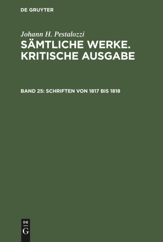 Schriften von 1817 bis 1818