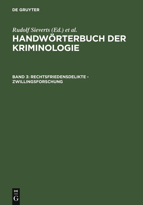 Rechtsfriedensdelikte - Zwillingsforschung - Image 1