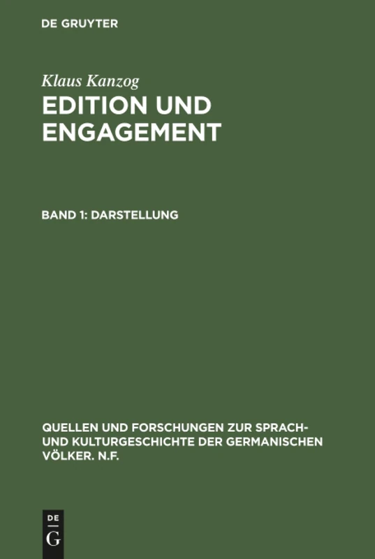 Darstellung: 74 (Quellen Und Forschungen Zur Sprach- Und Kulturgeschichte der)