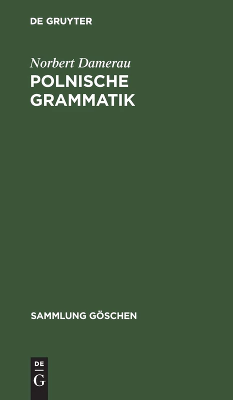 Polnische Grammatik: 942 (Sammlung Göschen)