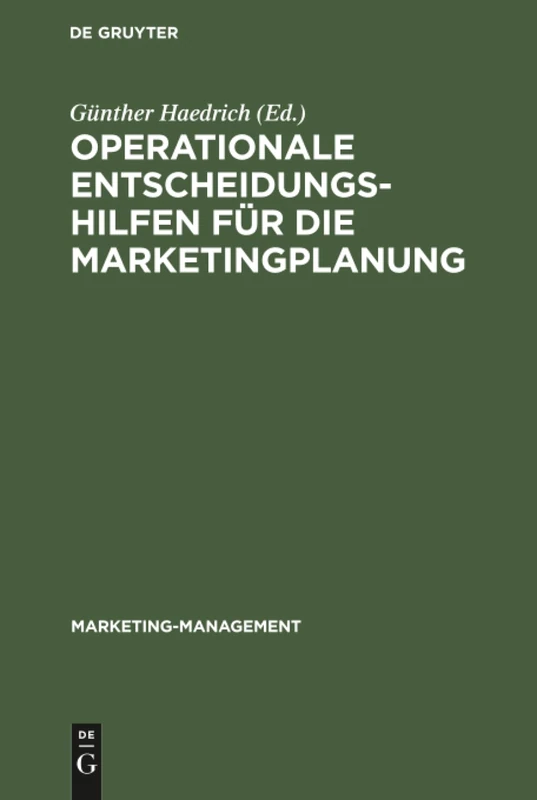 Operationale Entscheidungshilfen für die Marketingplanung: 3 (Marketing-Management) - Image 1
