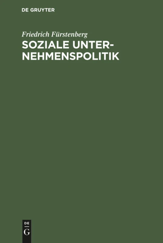 Soziale Unternehmenspolitik: Strategien Und Perspektiven