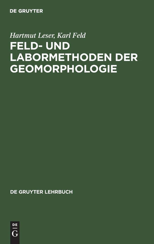 Feld- und Labormethoden der Geomorphologie (de Gruyter Lehrbuch)
