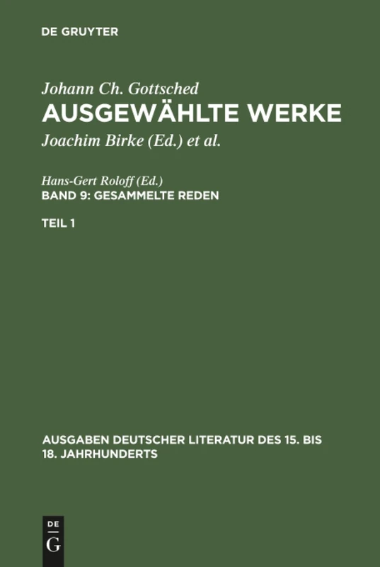 Ausgewählte Werke, Bd 9/Tl 1, Ausgaben deutscher Literatur des 15. bis 18. Jahrhunderts Band 9/Teil 1: Gesammelte Reden: 69