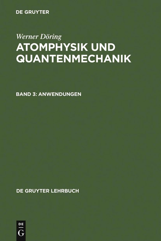 Anwendungen (de Gruyter Lehrbuch)