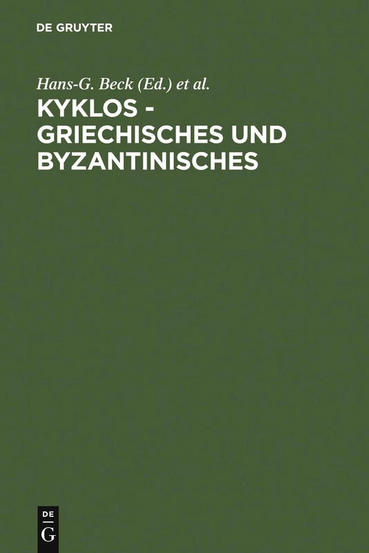 Kyklos - Griechisches Und Byzantinisches: Rudolf Keydell Zum 90. Geburtstag Festschrift Keydell