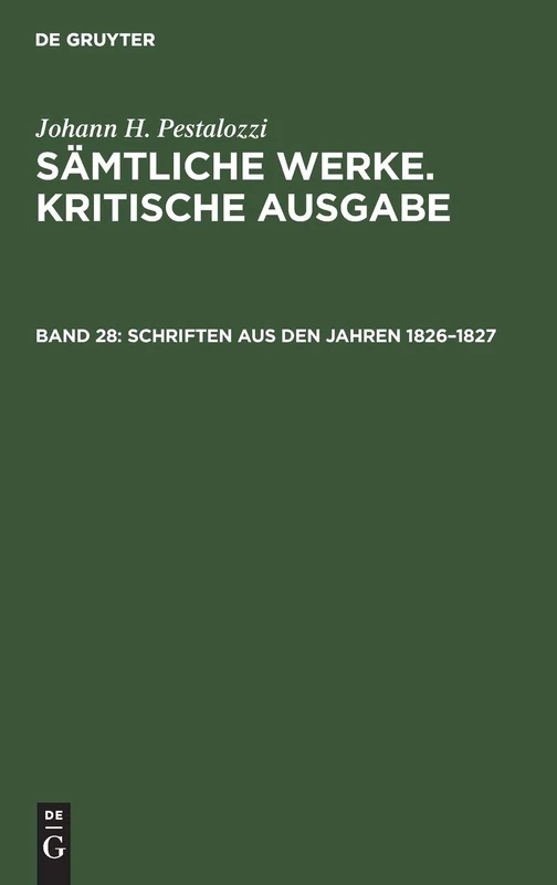 Schriften aus den Jahren 1826-1827