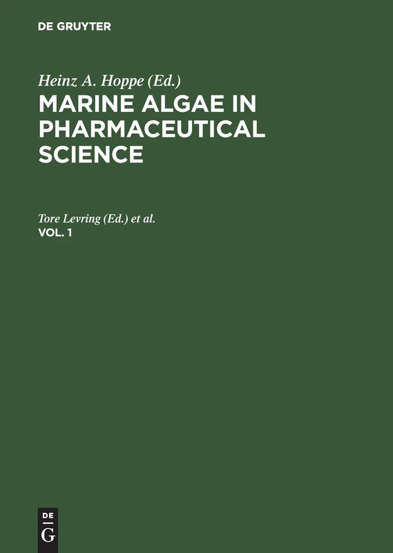 Marine Algae in Pharmaceutical Science. Vol. 1